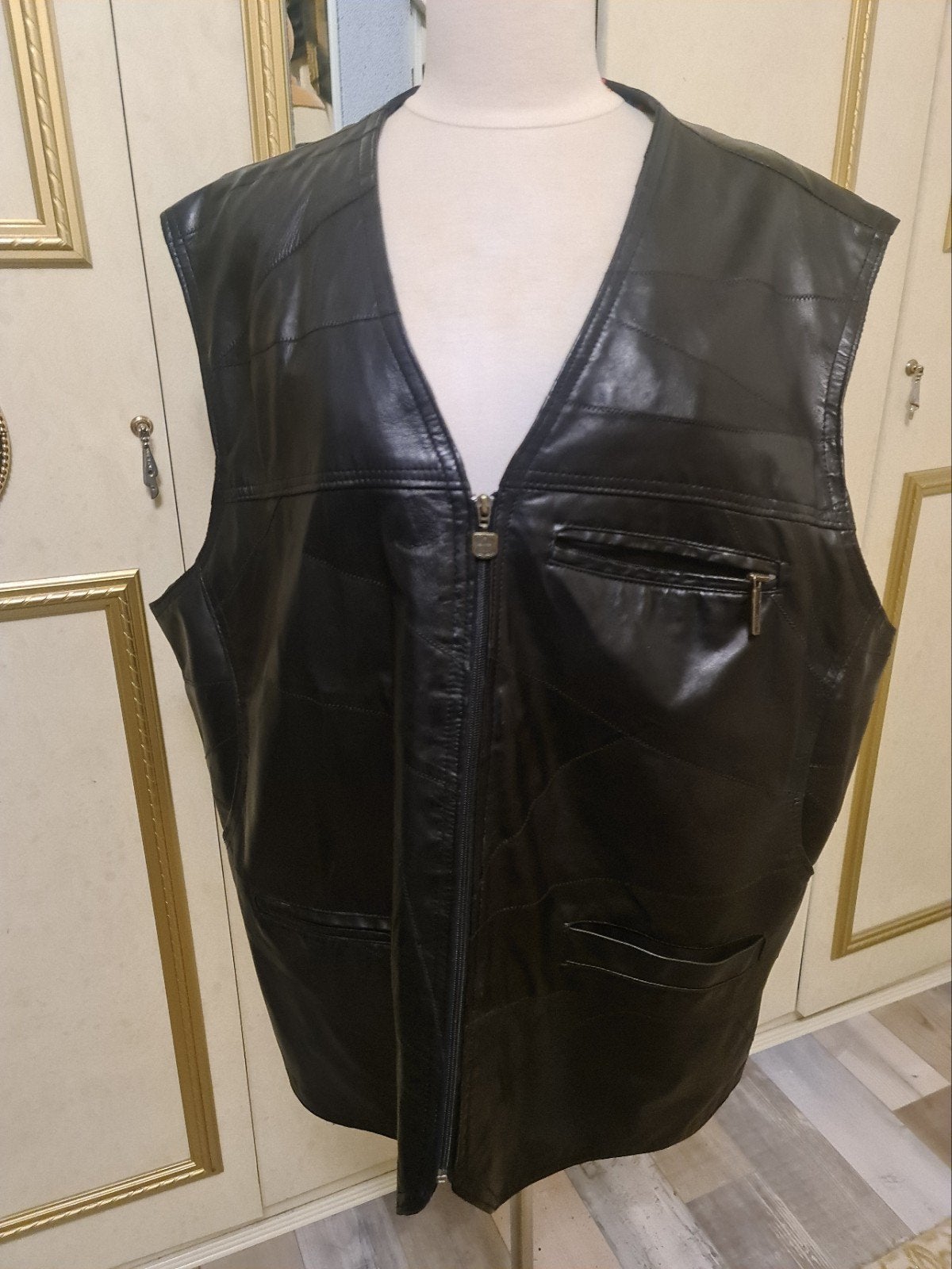 Echt Leer bodywarmers nieuw, Ophalen of Verzenden, Nieuw, Maat 56/58 (XL), Zwart