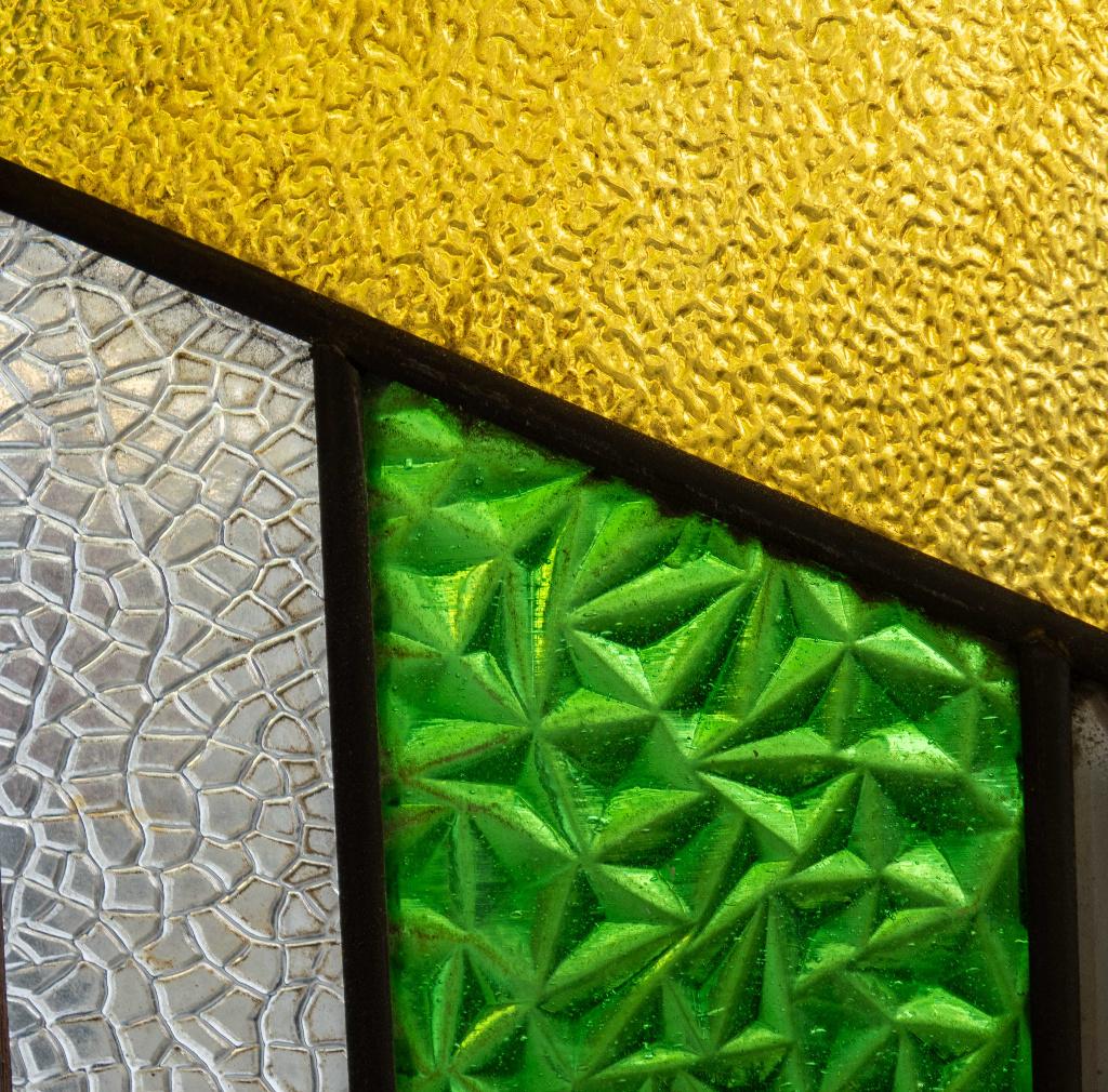 glas in lood raam 45 x nogwat cm, Antiek en Kunst, Antiek | Glas en Kristal, Ophalen of Verzenden