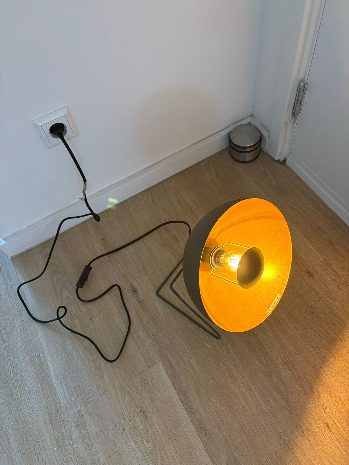 Moderne tafellamp/vloerlamp met E14 fitting (incl. lampje), Ophalen, E14 (klein), Zo goed als nieuw, Minder dan 100 cm