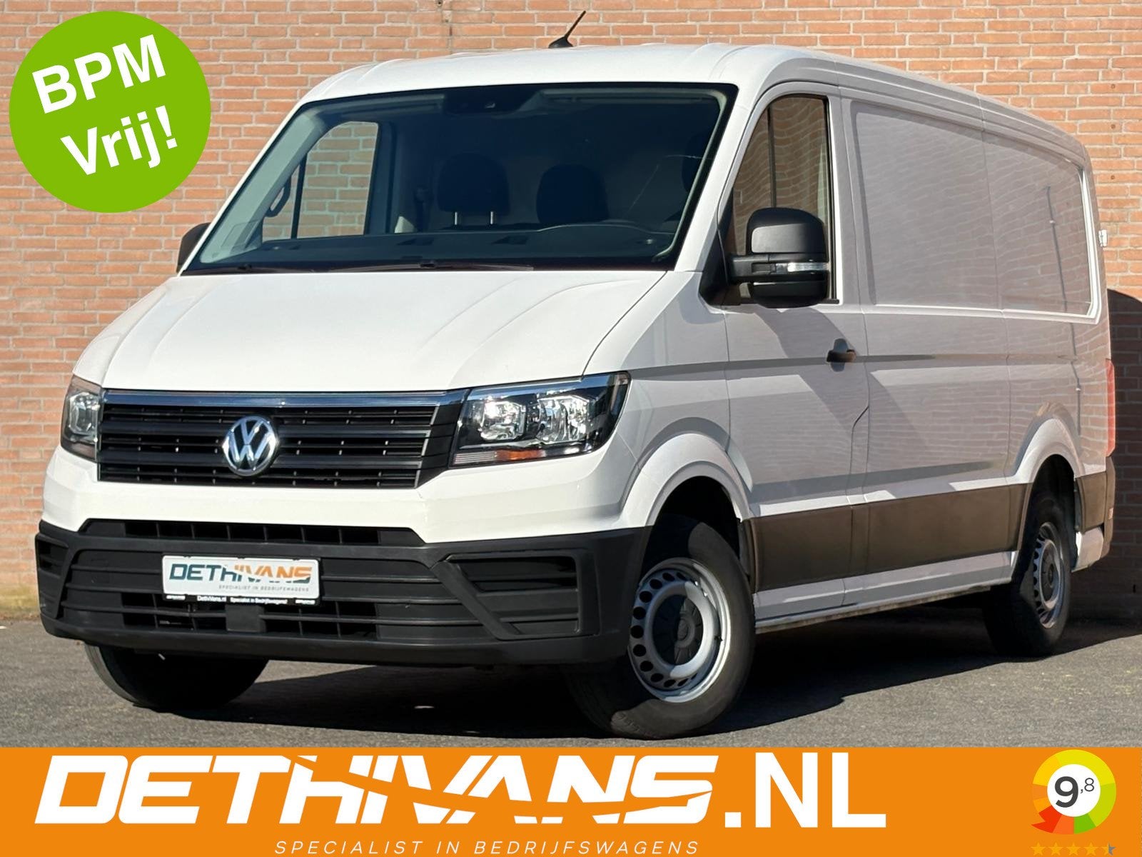 Volkswagen Crafter 2.0TDI 140PK L3H2 / Carplay / Cruisecontr, Stof, Gebruikt, 4 cilinders, Met garantie (alle)
