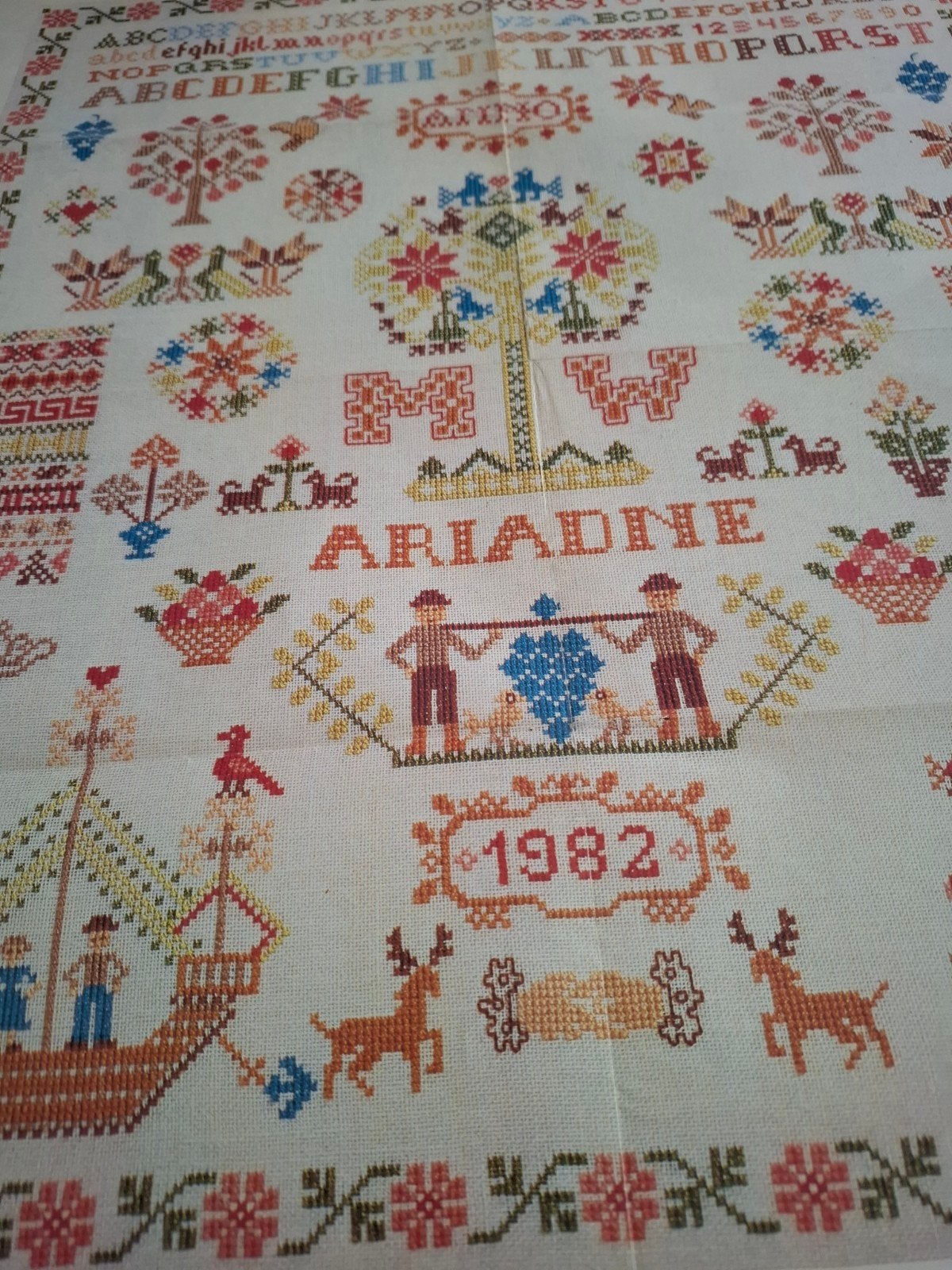 patroon merklap met  klassieke motieven, Ophalen, Nieuw, Handborduren, Patroon