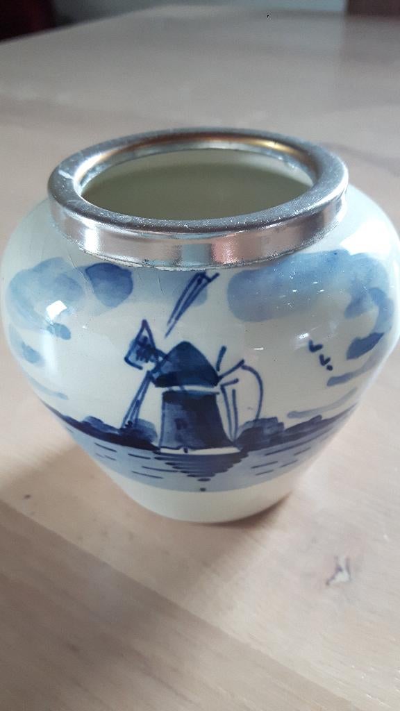 Lepelvaasje, delfts blauw, brocante, Ophalen of Verzenden