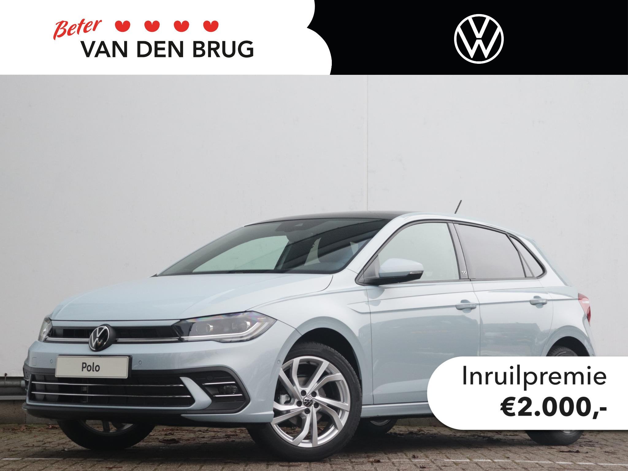 Volkswagen Polo 50 Edition 1.0 TSI 95 PK | Adaptieve Cruise, Auto's, Stof, 95 pk, Blauw, Bedrijf