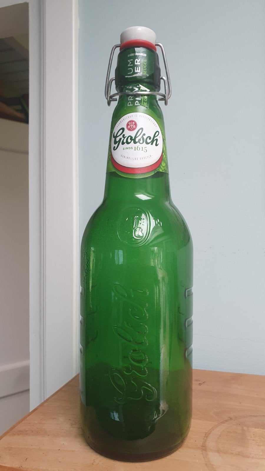 Grote beugelfles Grolsch (leeg) 1.5 liter, Verzamelen, Biermerken, Ophalen