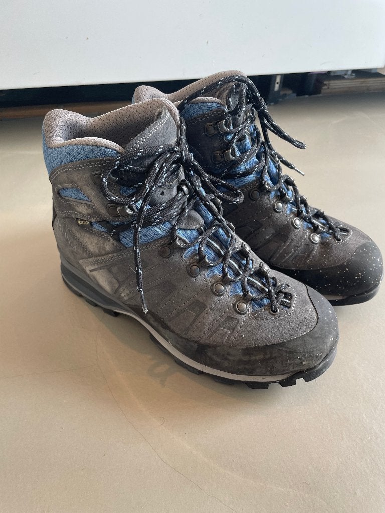 Meindl Dames Antelao GTX schoenen Maat 39,5, Blauw, Zo goed als nieuw, Wandelschoenen, Ophalen of Verzenden