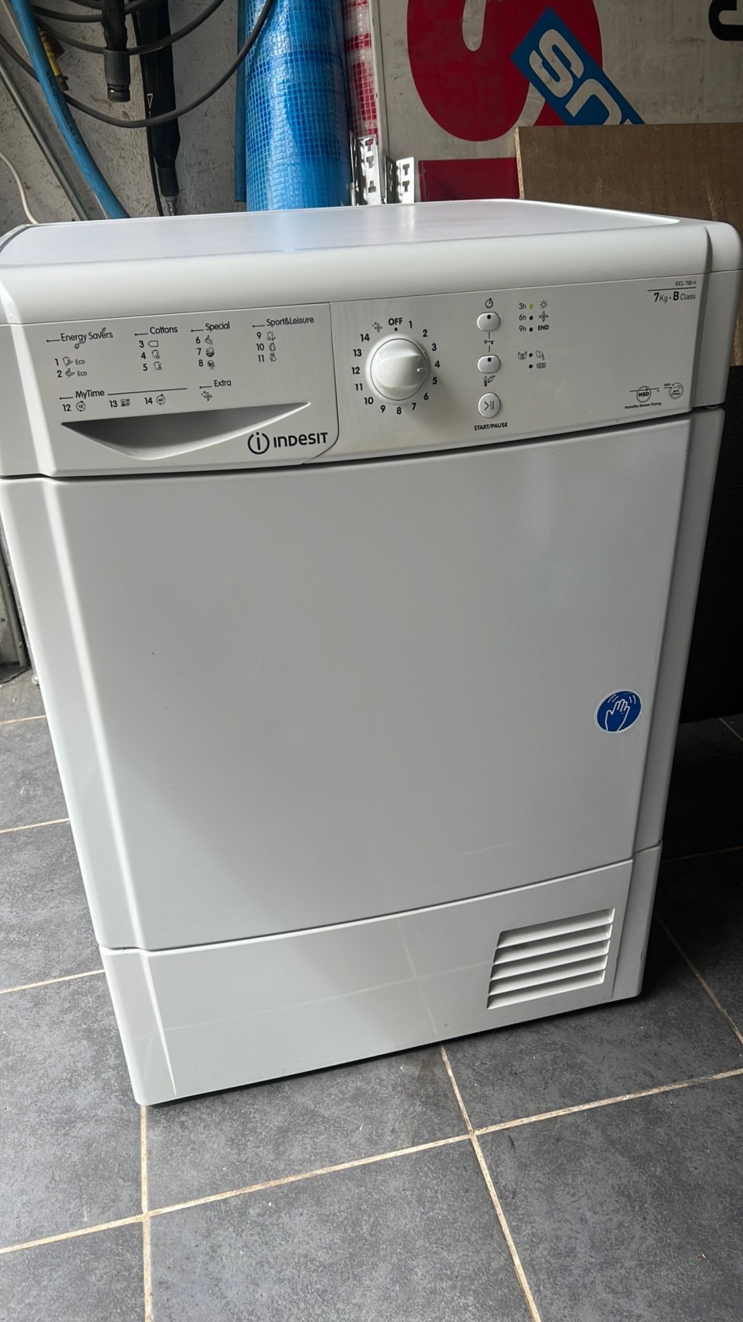 Wasdroger, Ophalen, 6 tot 8 kg, Gebruikt, Voorlader