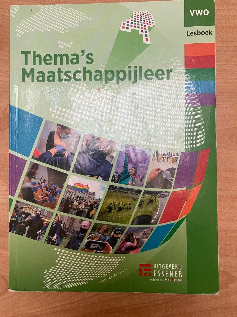 Thema's Maatschappijleer - lesboek VWO, Ophalen of Verzenden, Gelezen, VWO, Maatschappijleer