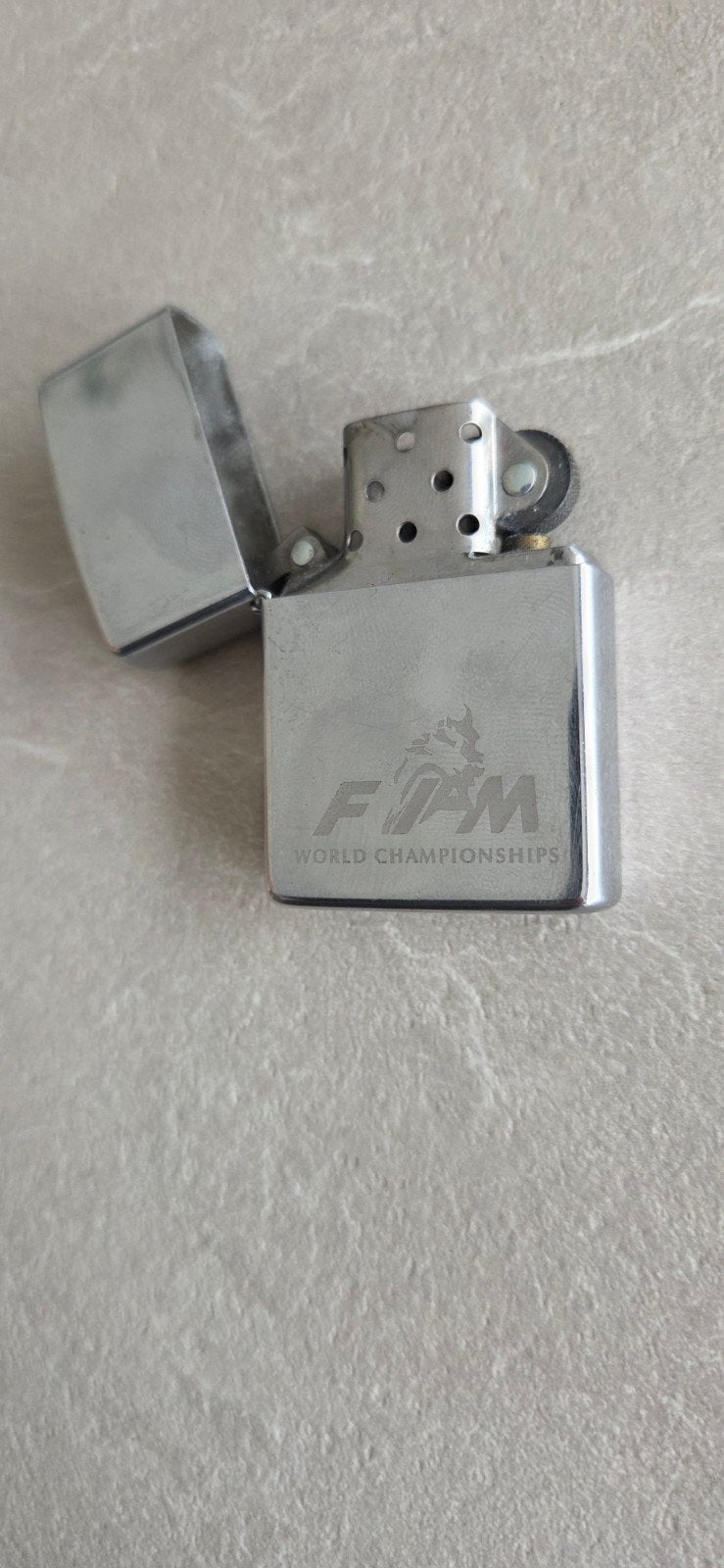 Zippo aansteker FIM World Championship., Ophalen of Verzenden, Zo goed als nieuw, Aansteker