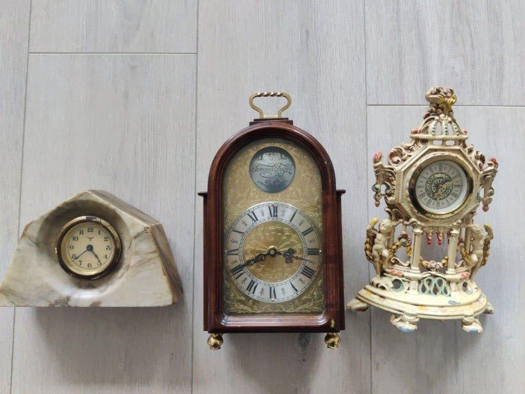 3 oude klokken Art Deco, goede staat, Antiek en Kunst, Ophalen of Verzenden