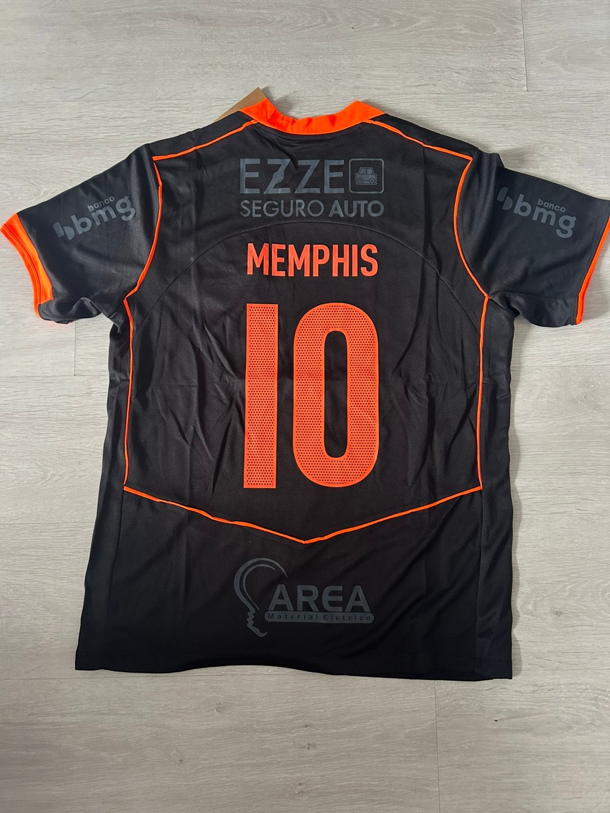 Corinthians Voetbalshirt -  Memphis Depay - Maat L, Maat 52/54 (L), Zwart, Nieuw, Ophalen of Verzenden