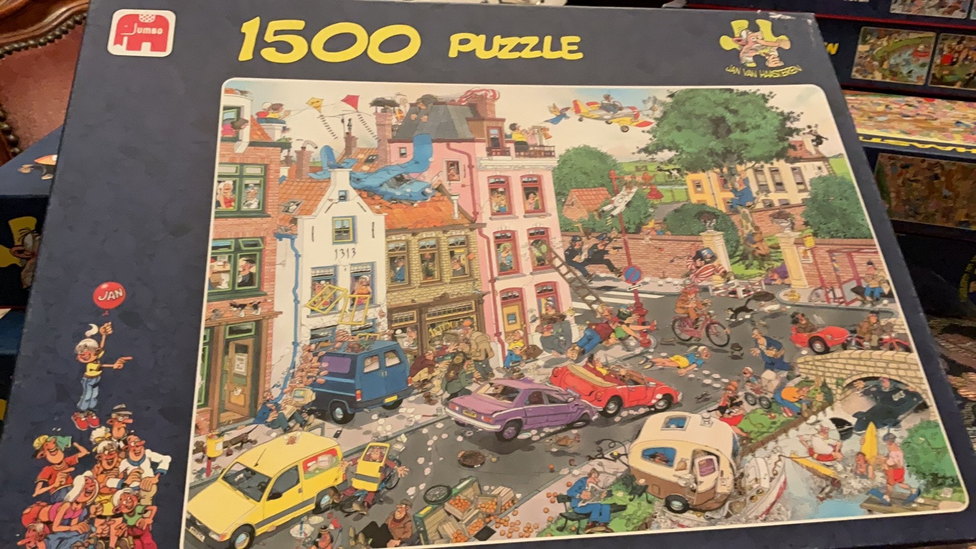 J v haasteren puzzel 1500 st. Vrijdag de 13e, Ophalen of Verzenden, 500 t/m 1500 stukjes, Zo goed als nieuw