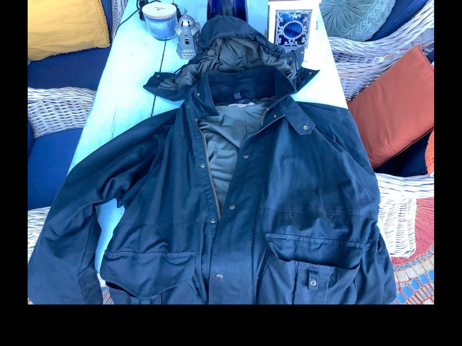 Filson Foul Weather Jacket XL (valt als XXL) - Als Nieuw, Ophalen of Verzenden, Zo goed als nieuw, Maat 56/58 (XL), Blauw