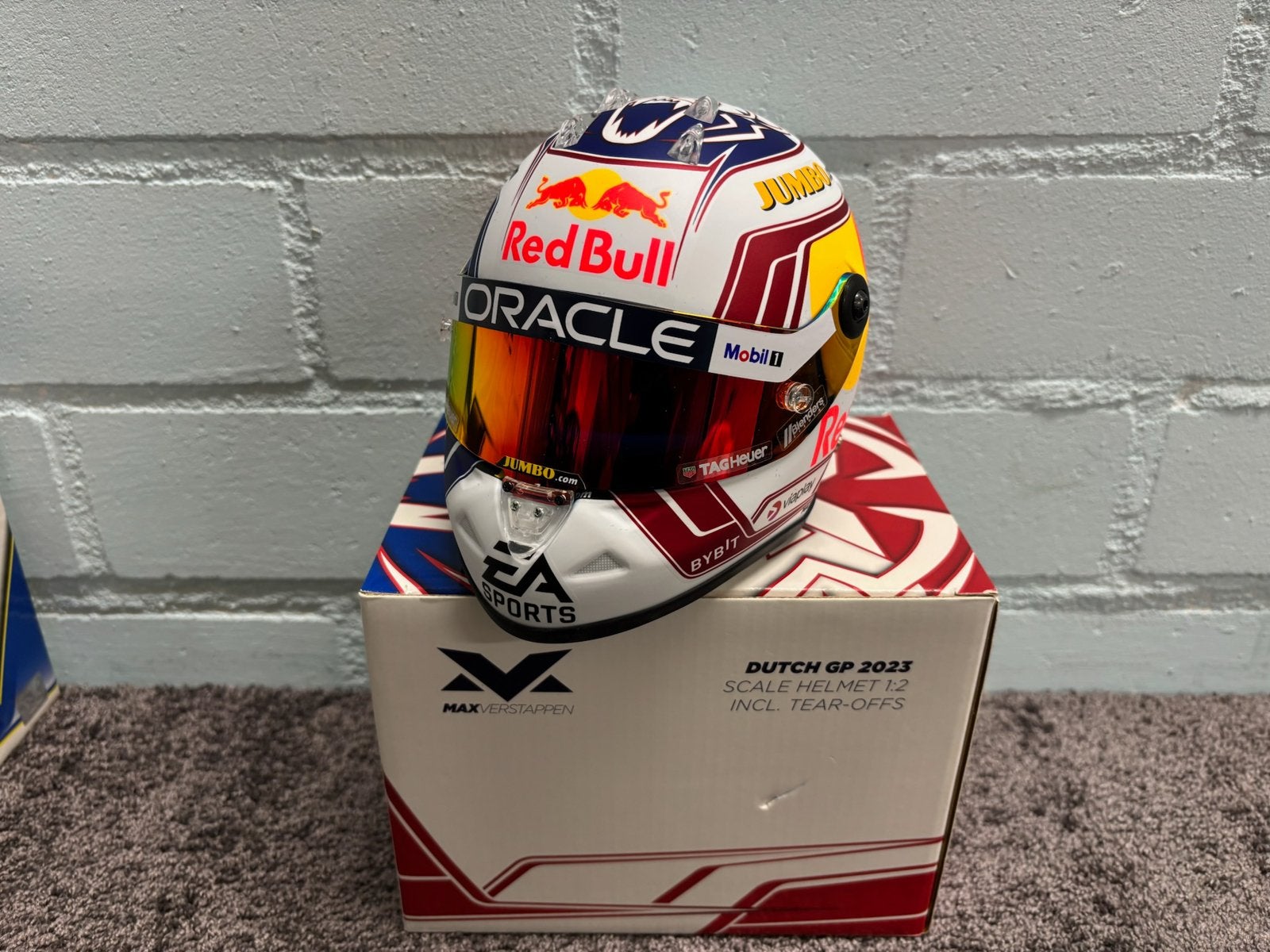 Max verstappen helm 1:2 zandvoort 2023, Ophalen of Verzenden, Zo goed als nieuw, Formule 1