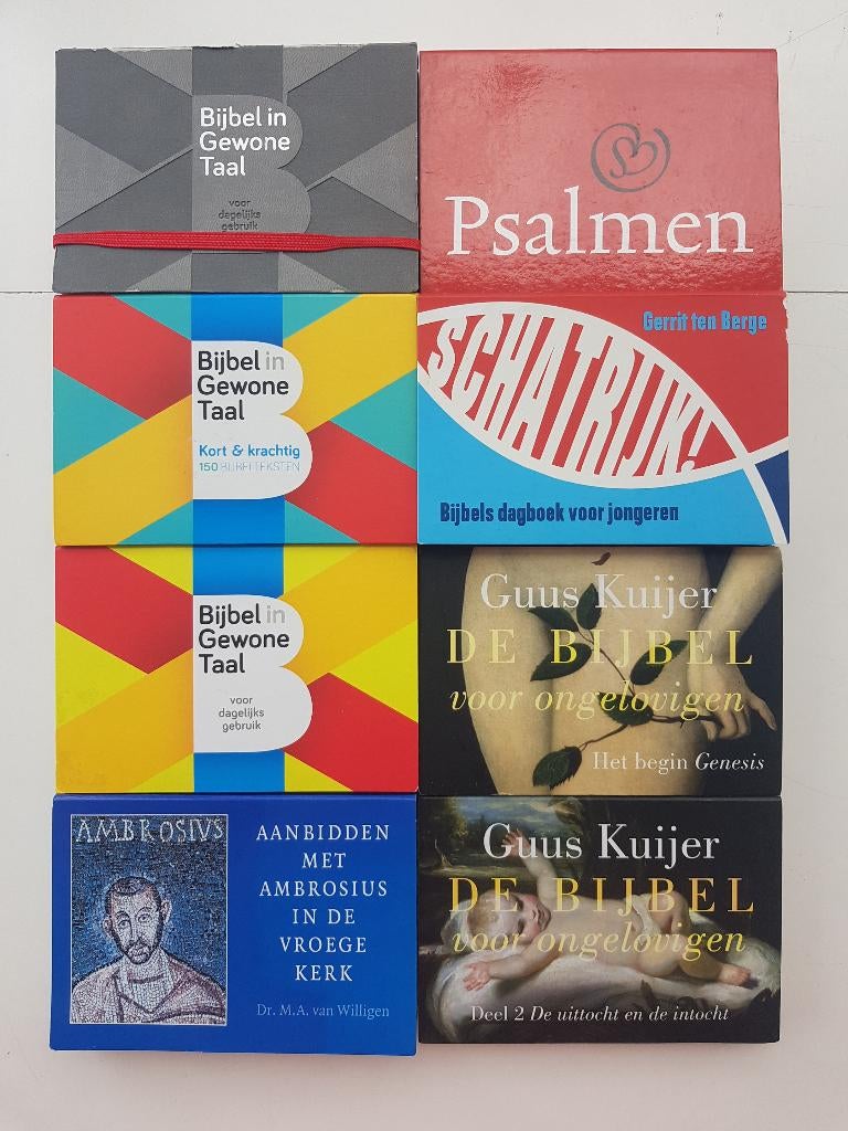 4x Dwarsligger oa. Bijbel in Gewone Taal, Kerk, Jezus, Psalm, Ophalen of Verzenden