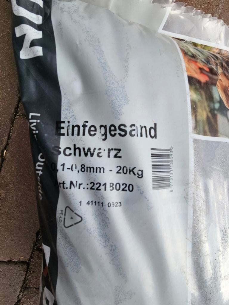 Inveegzand zwart, Tuin en Terras, Zand, Ophalen, Nieuw, Voegzand