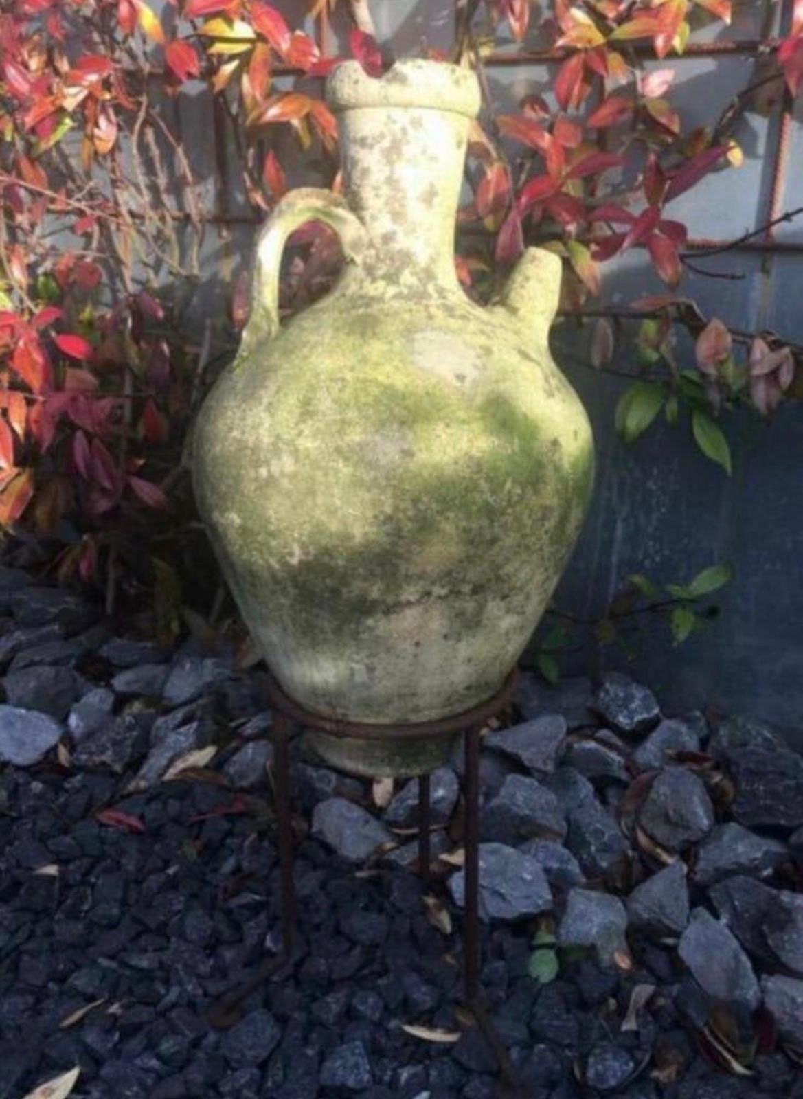 Unieke Oude Terracotta Kruik - Authentiek en Decoratief, Tuin en Terras, Ophalen, Gebruikt