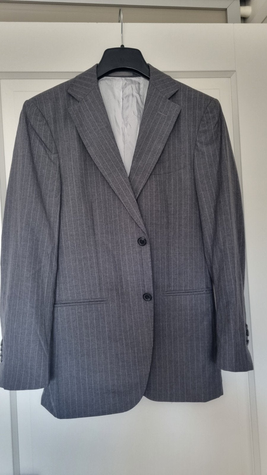 SuitSupply Super 120 Pure Wool Gestreepte Blazer, Kleding | Heren, Kostuums en Colberts, Zo goed als nieuw, Maat 46 (S) of kleiner