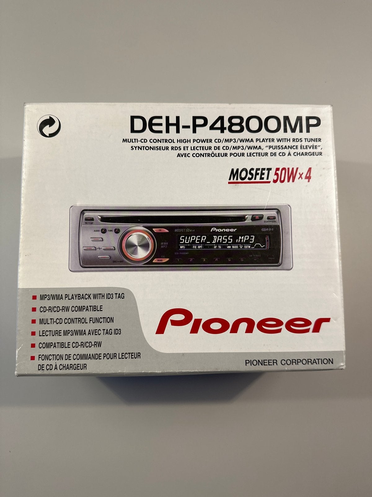 Pioneer DEH-P4800MP Autoradio met afneembaar front vintage, Auto diversen, Ophalen of Verzenden, Zo goed als nieuw
