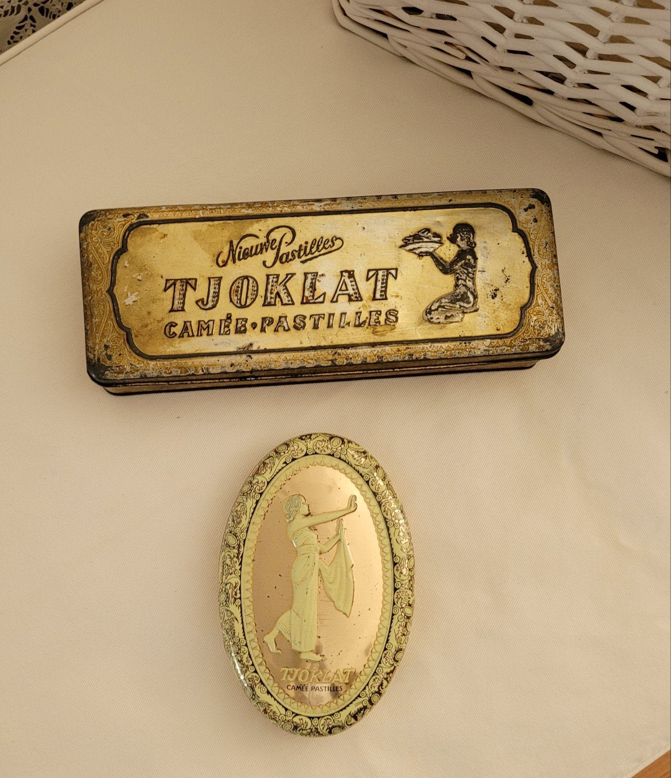 Tjoklat chocolade blikken, Verzamelen, Ophalen of Verzenden, Gebruikt, Overige