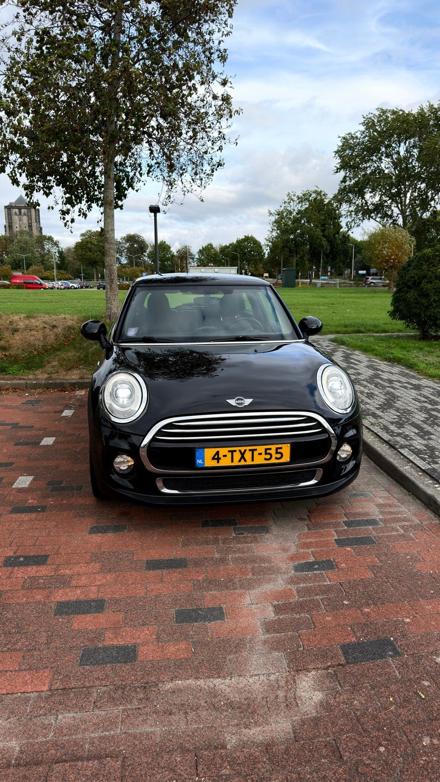 Mini 1.5 Cooper 2014 Zwart, Auto's, Voorwielaandrijving, Euro 6, 4 stoelen, Bruin