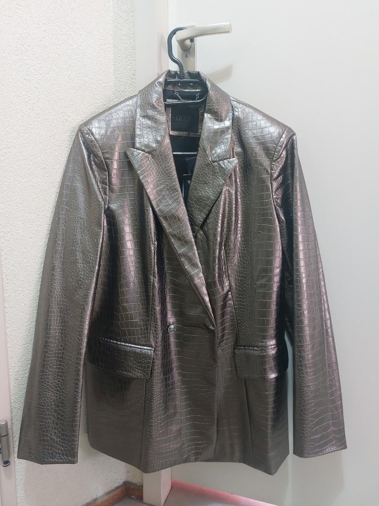 Guess Croco-look Blazer - Maat L, Kleding | Dames, Jassen | Winter, Guess, Maat 42/44 (L), Nieuw, Ophalen of Verzenden