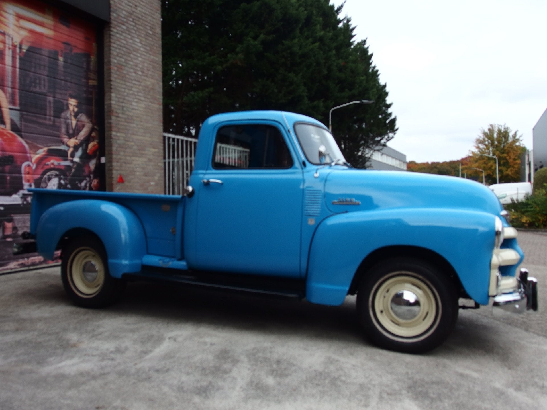 Chevrolet 3100 Thriftmaster sidestep Pick Up Thriftmaster St, Auto's, Oldtimers, Stof, Blauw, Bedrijf, Handgeschakeld
