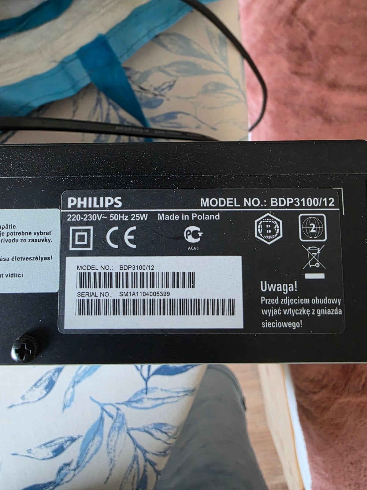 Philips Blu-ray Disc Player BDP3100/12, Ophalen of Verzenden, Gebruikt, Philips