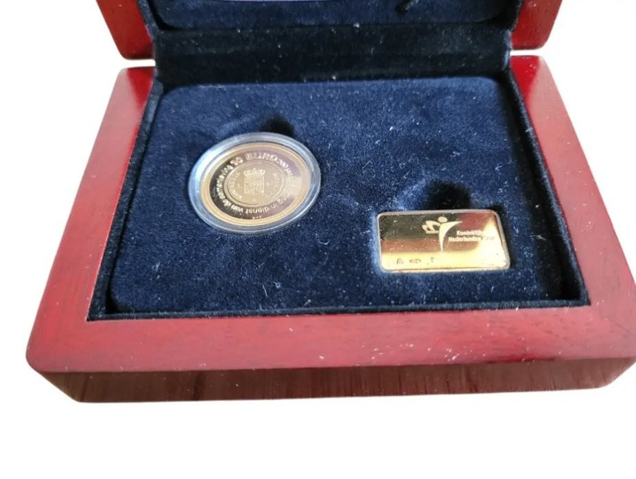 Nederland 10 euro goud proof 2008 Belastingdienst in cassett, Ophalen of Verzenden, Goud