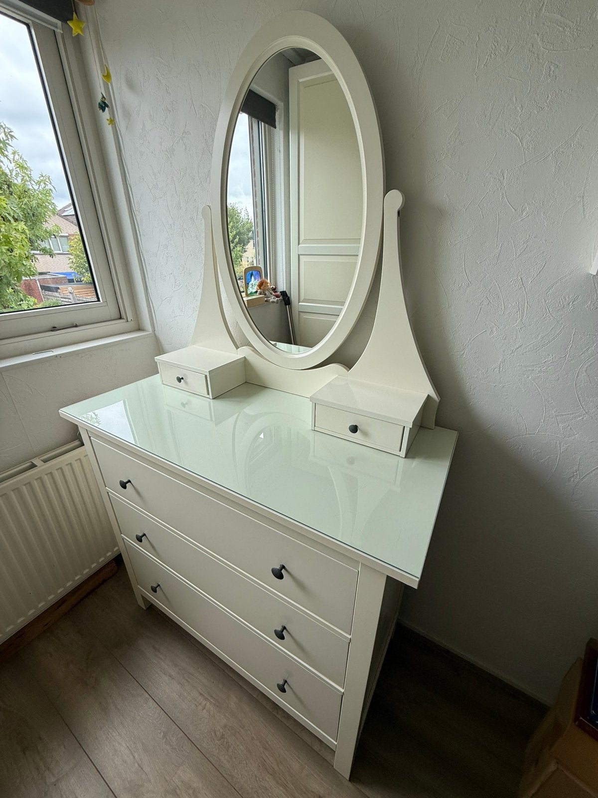 Ikea Hemnes Kaptafel ladenkast wit, Huis en Inrichting, Tafels | Kaptafels, Gebruikt, 150 tot 200 cm, 100 tot 150 cm, Hout, Ophalen