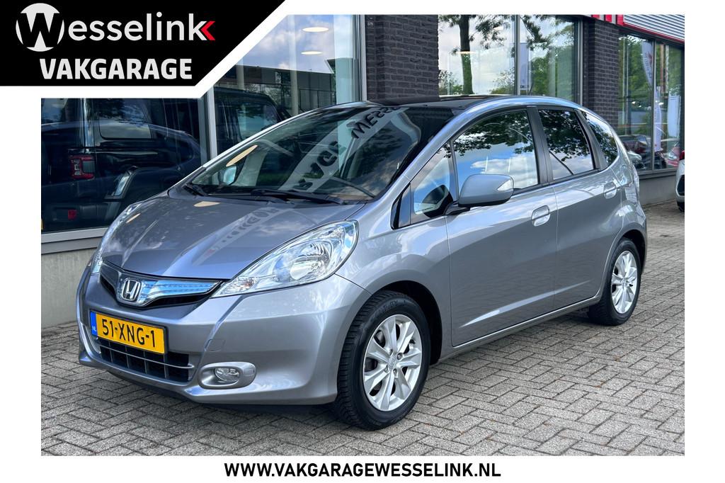Honda Jazz 1.4 Hybrid Elegance | fietsendrager set | panoram, Stof, Gebruikt, Zwart, 4 cilinders