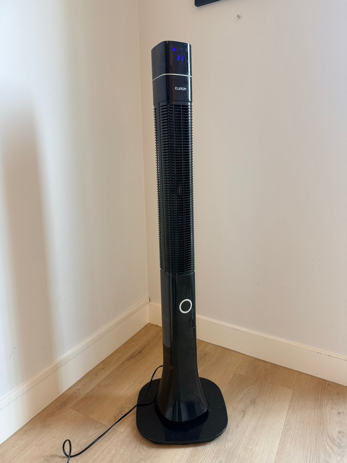 Eurom Towerfan 120 black - Torenventilator met afstandsbedie, Ophalen of Verzenden, Ventilator met afstandsbediening, Zo goed als nieuw