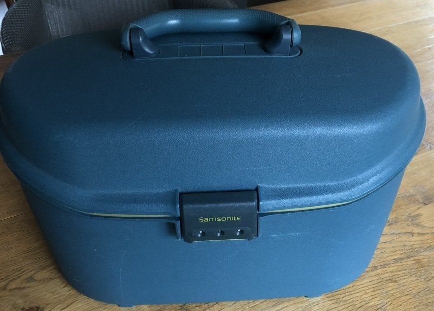 Samsonite beautycase, Ophalen, Gebruikt, Blauw, Met slot