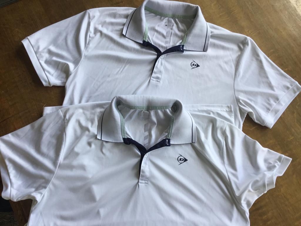 2 Dunlop tennis shirts wit - Maat M, Ophalen of Verzenden, Gebruikt