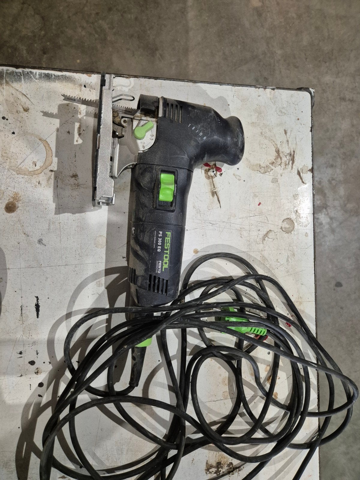 Festool PS 300 EQ Decoupeerzaag met 5 meter snoer, Ophalen of Verzenden, Gebruikt, Decoupeerzaag, Festool