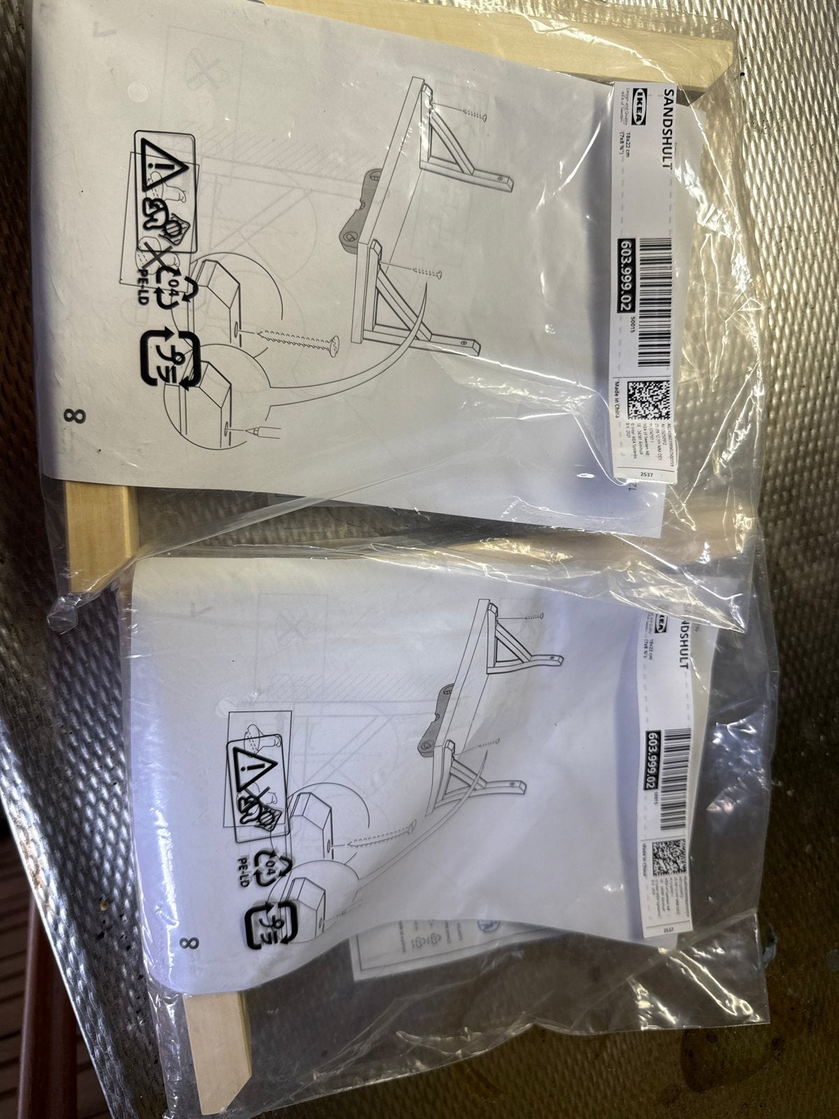 2x IKEA SANDSHULT plankdragers 18x22cm (nieuw), Ophalen of Verzenden, Nieuw