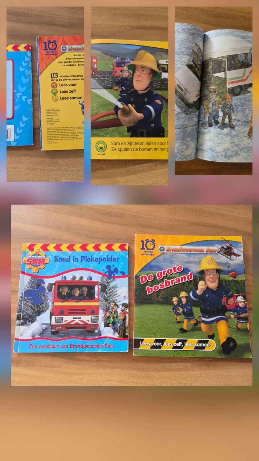 Brandweerman Sam boeken: Koud in Piepolder & De grote bosbr, Boeken, Gelezen, Fictie algemeen, Jongen of Meisje, Ophalen of Verzenden