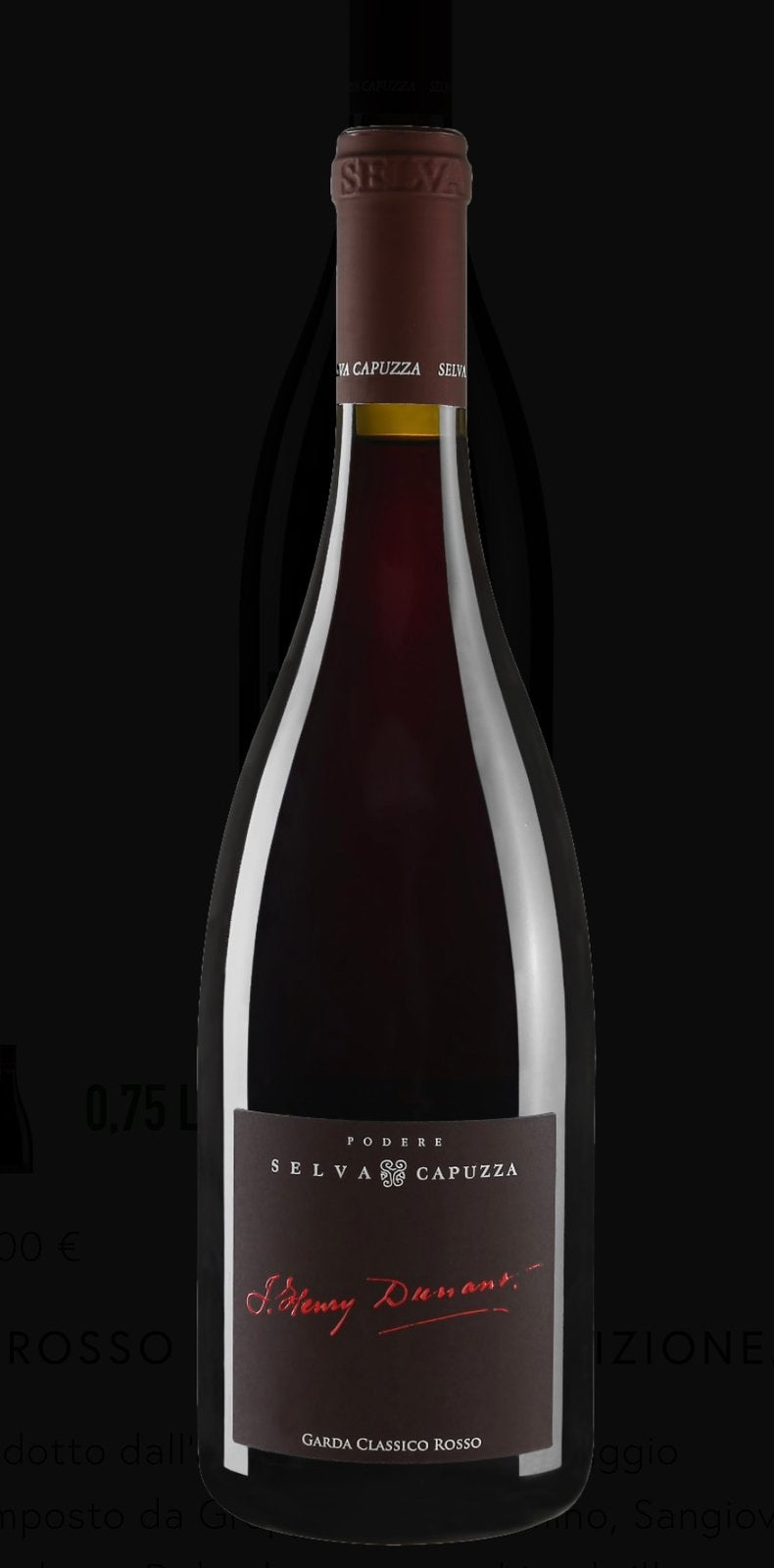 Garda Rosso Classico Henry Dunant, Ophalen, Nieuw, Italië, Rode wijn
