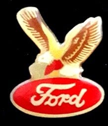 Ford logo pin met vogel- rood, Verzenden, Nieuw, Transport, Speldje of Pin