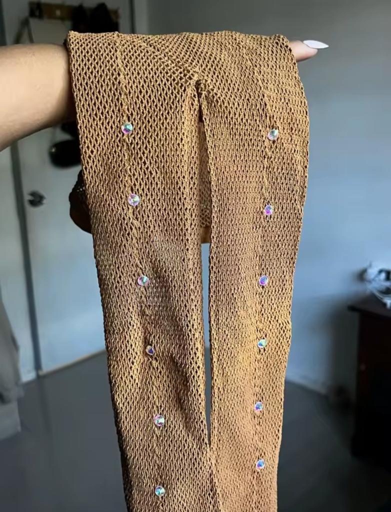 Prachtige Panty met Diamanten, tm 3XL, Verzenden, Nieuw, Panty