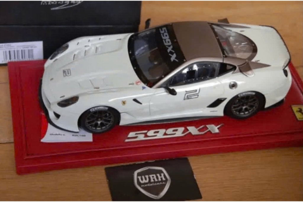 1:18 FERRARI 599 XX #2 HOMESTEAD MIAMI white BBR LTD 100 WRH, Verzenden, Zo goed als nieuw, Auto, Overige merken