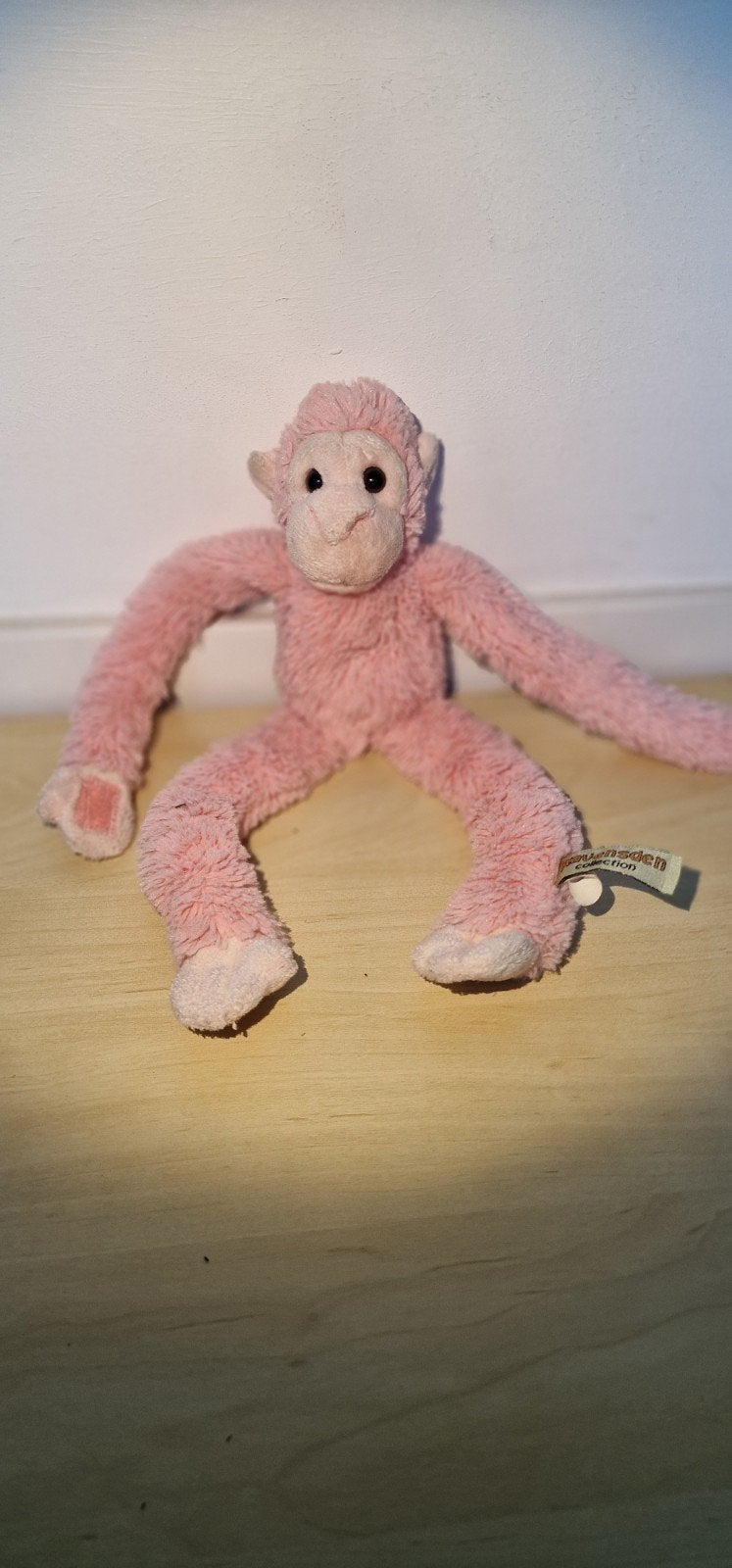 Roze Ravensden Aap Knuffel - Zo goed als nieuw, Overige merken, Ophalen of Verzenden, Middelgroot (20 tot 80 cm), Roze