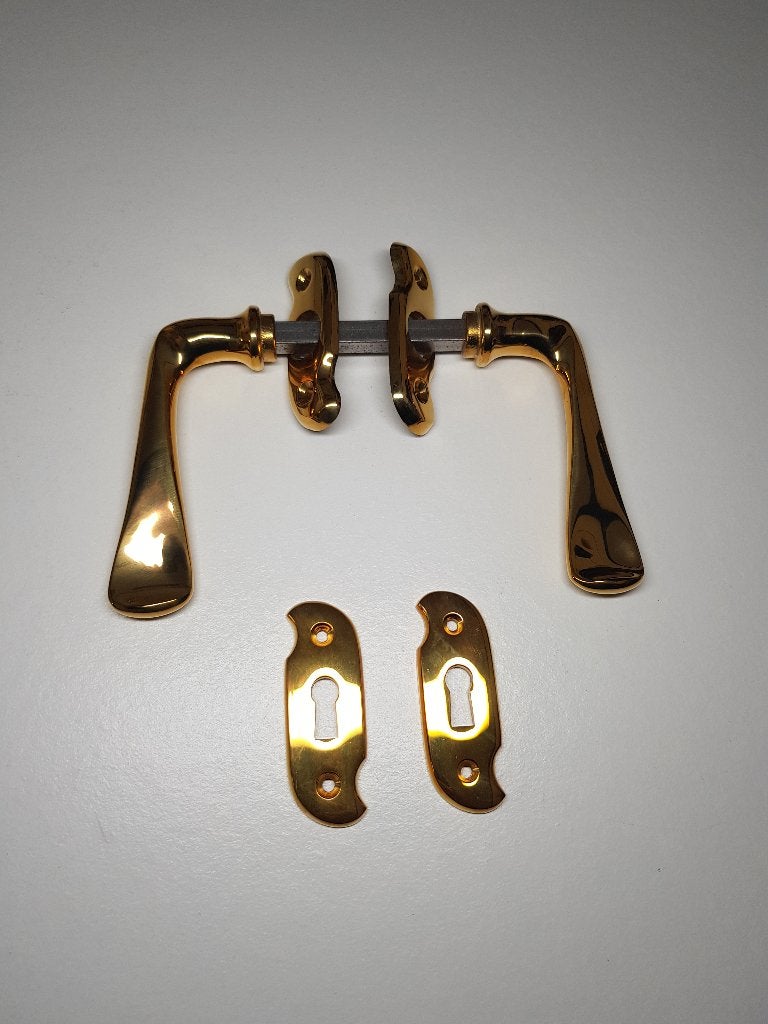 Deur Klink Messing Lepel model Art Deco, Ophalen of Verzenden, Koper of Messing, Klink of Kruk