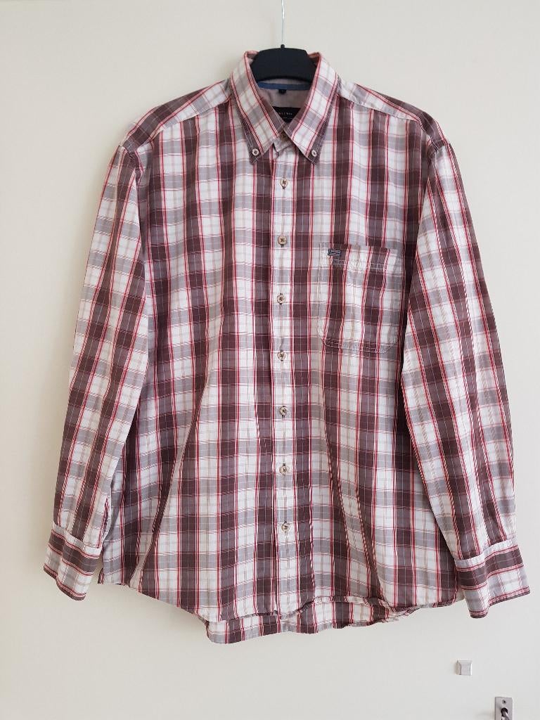 Overhemd voor heren -- maat L -- Duomo men, Kleding | Heren, Ophalen of Verzenden, Halswijdte 41/42 (L), Rood, Duomo man