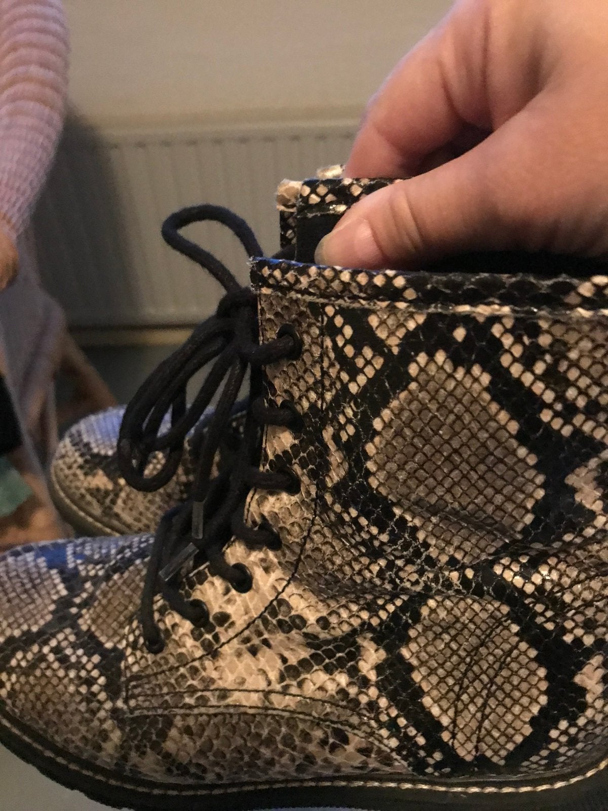 Meisjes veter boots maat 39, Zwart, Lage of Enkellaarzen, Ophalen of Verzenden, Gedragen