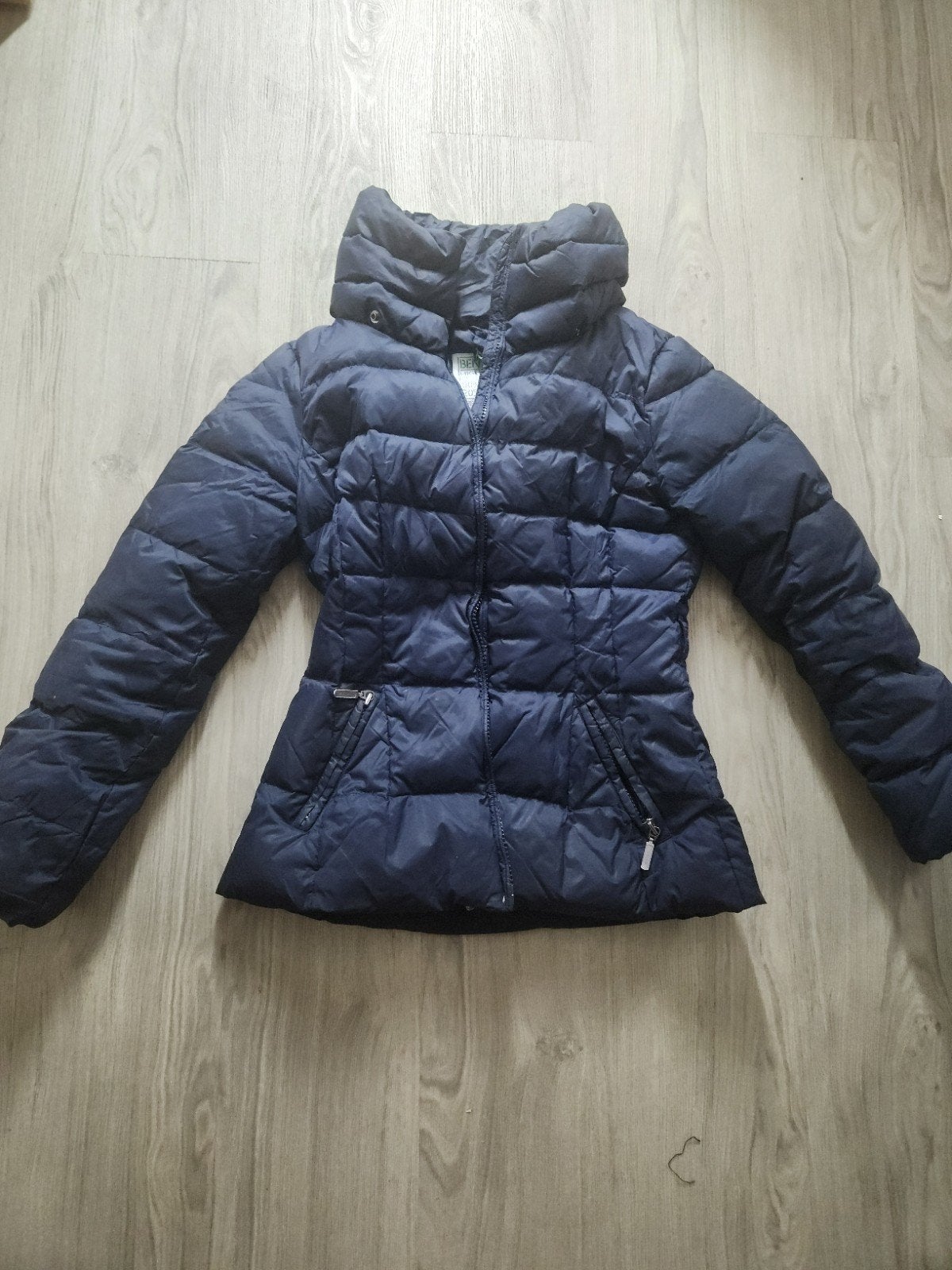 Donkerblauwe Benetton winterjas maat S/XS, Blauw, Benetton, Ophalen of Verzenden, Maat 36 (S)