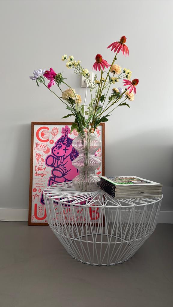 Witte, salontafel Loods5, Ophalen, Gebruikt, Rond, 50 tot 100 cm
