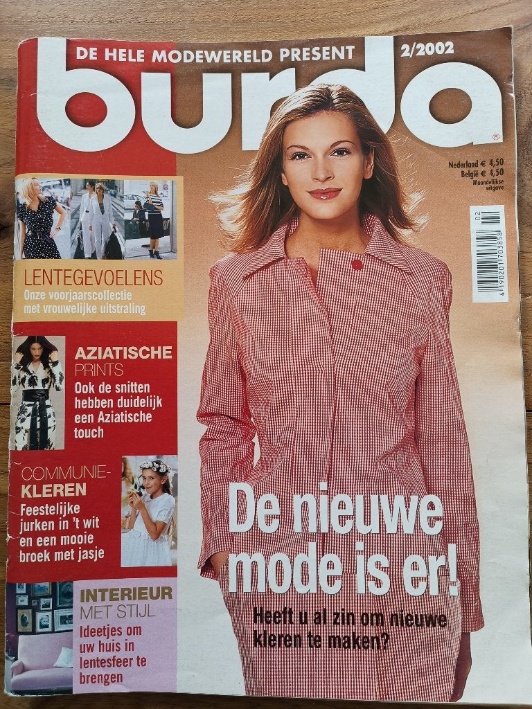 Burda februari 2002 communiekleren, herenkleding, Ophalen of Verzenden, Zo goed als nieuw, Vrouw, Burda