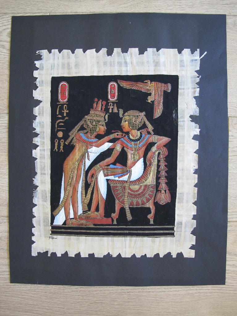Egyptische papyrus schildering, Ophalen of Verzenden