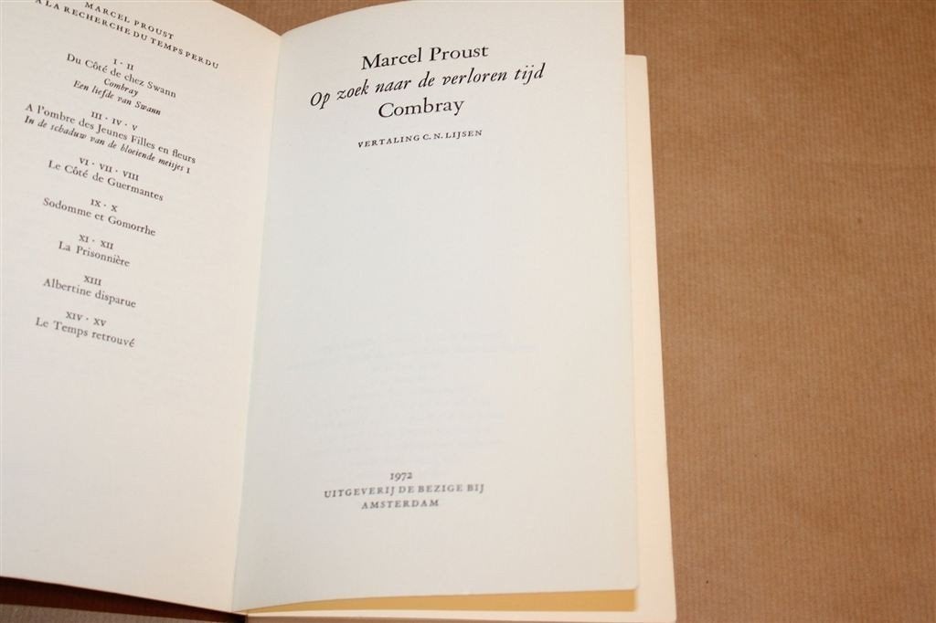 Combray — Proust, Op Zoek naar de Verloren Tijd Dl 1 1972, Ophalen of Verzenden, Gelezen