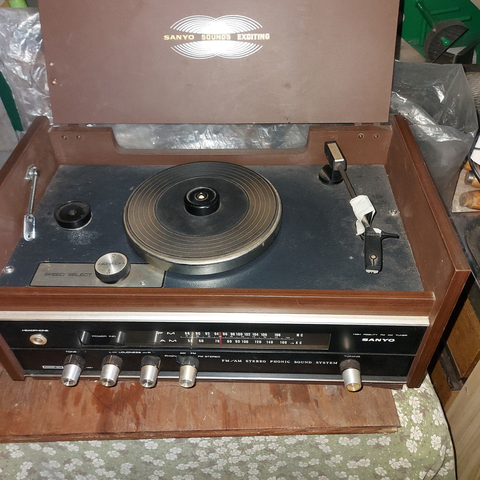 Vintage Sanyo DS-25PK Platenspeler met Radio, Ophalen, Overige merken